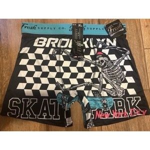 Fresh Supply Co Boxer Briefs Mens XL 40-42 Skate Park Brooklyn Skeleton Skating